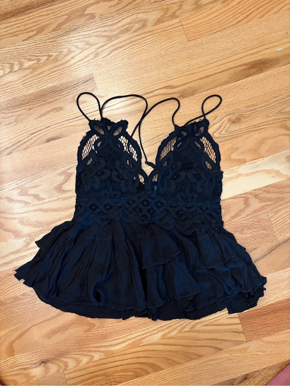 Free People Black Adella Cami